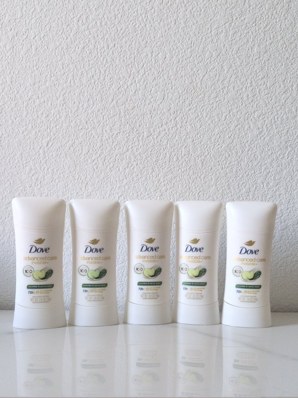 Dove Advanced Care Invisible+ Cucumber🥒🌵Cactus Water Antiperspirant Deo - 5 Ct